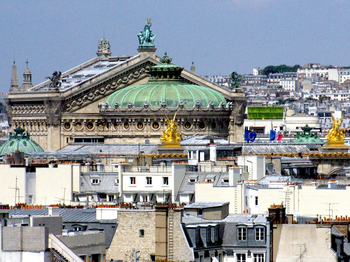 Palais Garnier viewed from Ferris Wheel of Tuileries copyright French Moments