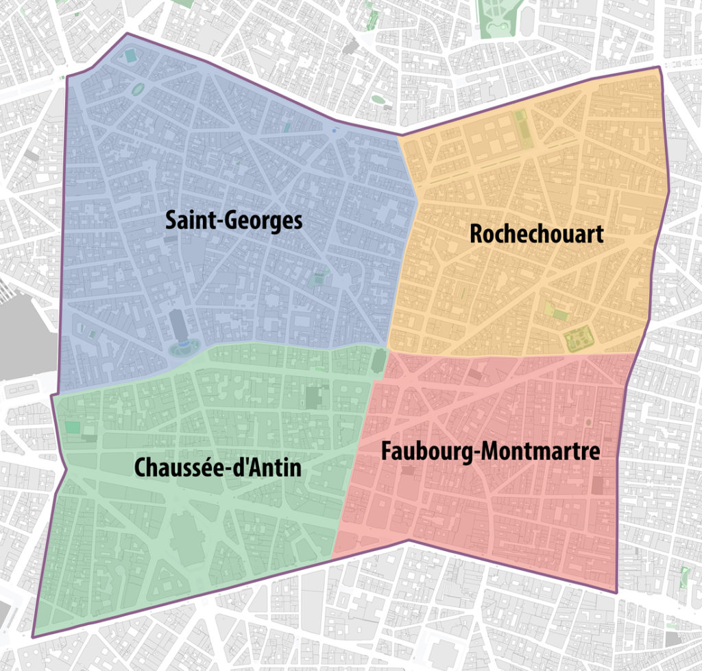9th arrondissement tourist map