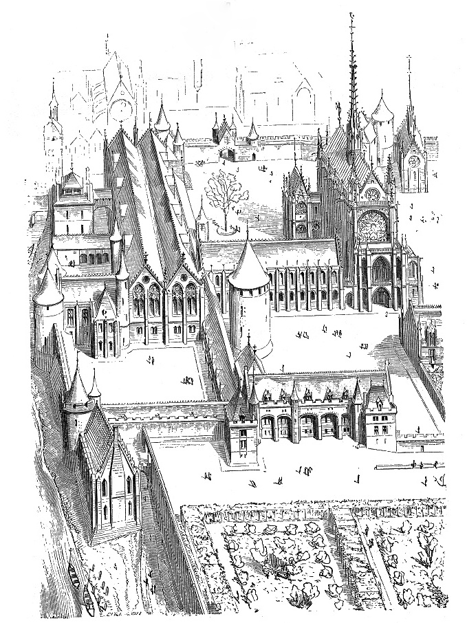 Conciergerie Palais de Justice by Viollet le Duc 1856