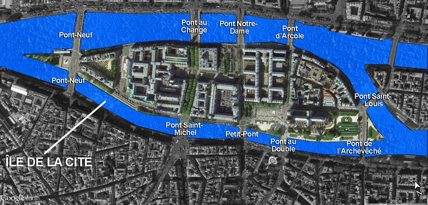 Pont-Neuf links the Ile de la Cite to the Right and Left Banks