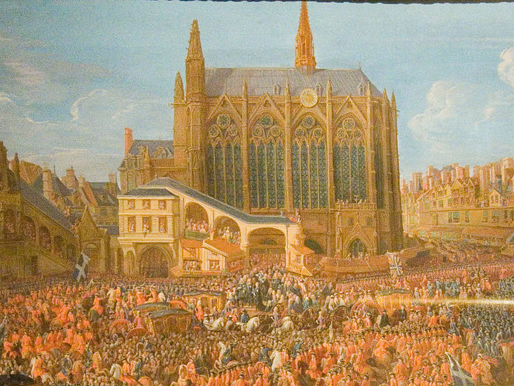 The Sainte-Chapelle in 1715, painting by Pierre Denis Martin 