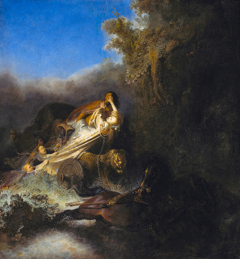 The Abduction of Proserpine (Rembrandt, circa 1631) Public Domain via Wikimedia Commons