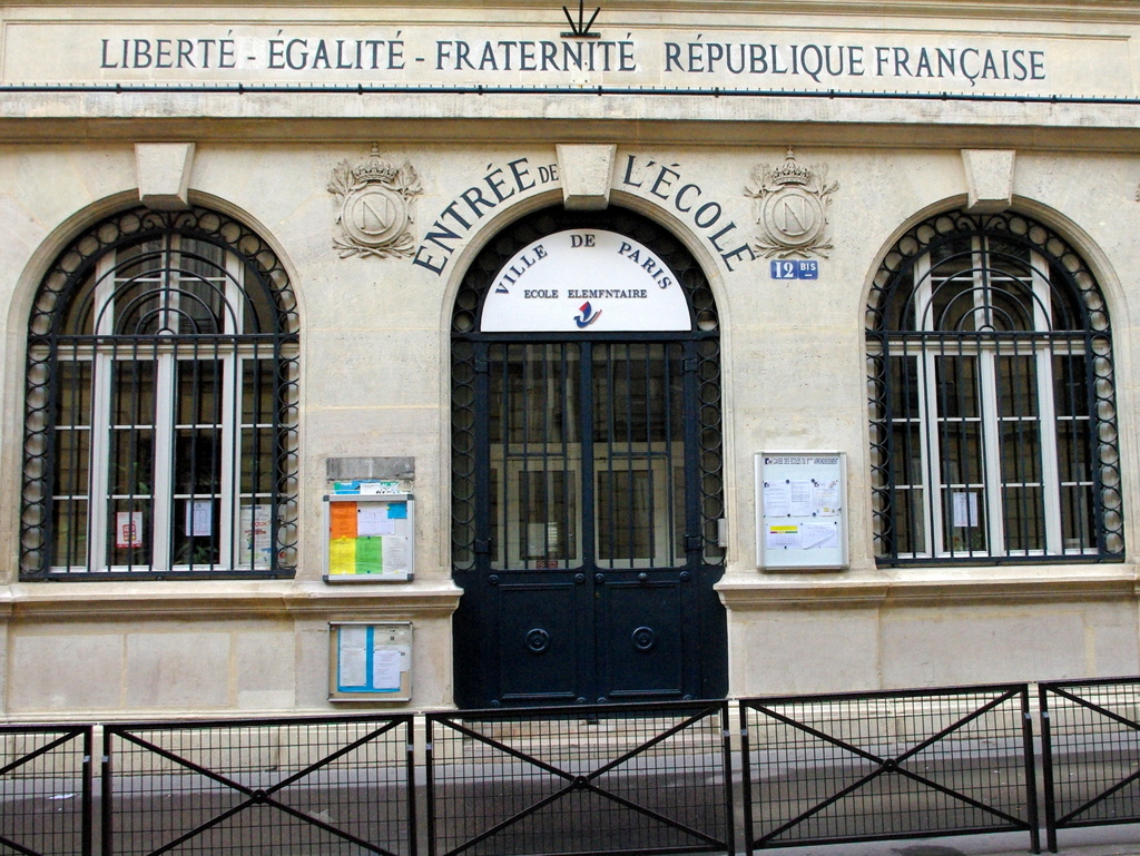 National Motto of France on School Facade © French Moments