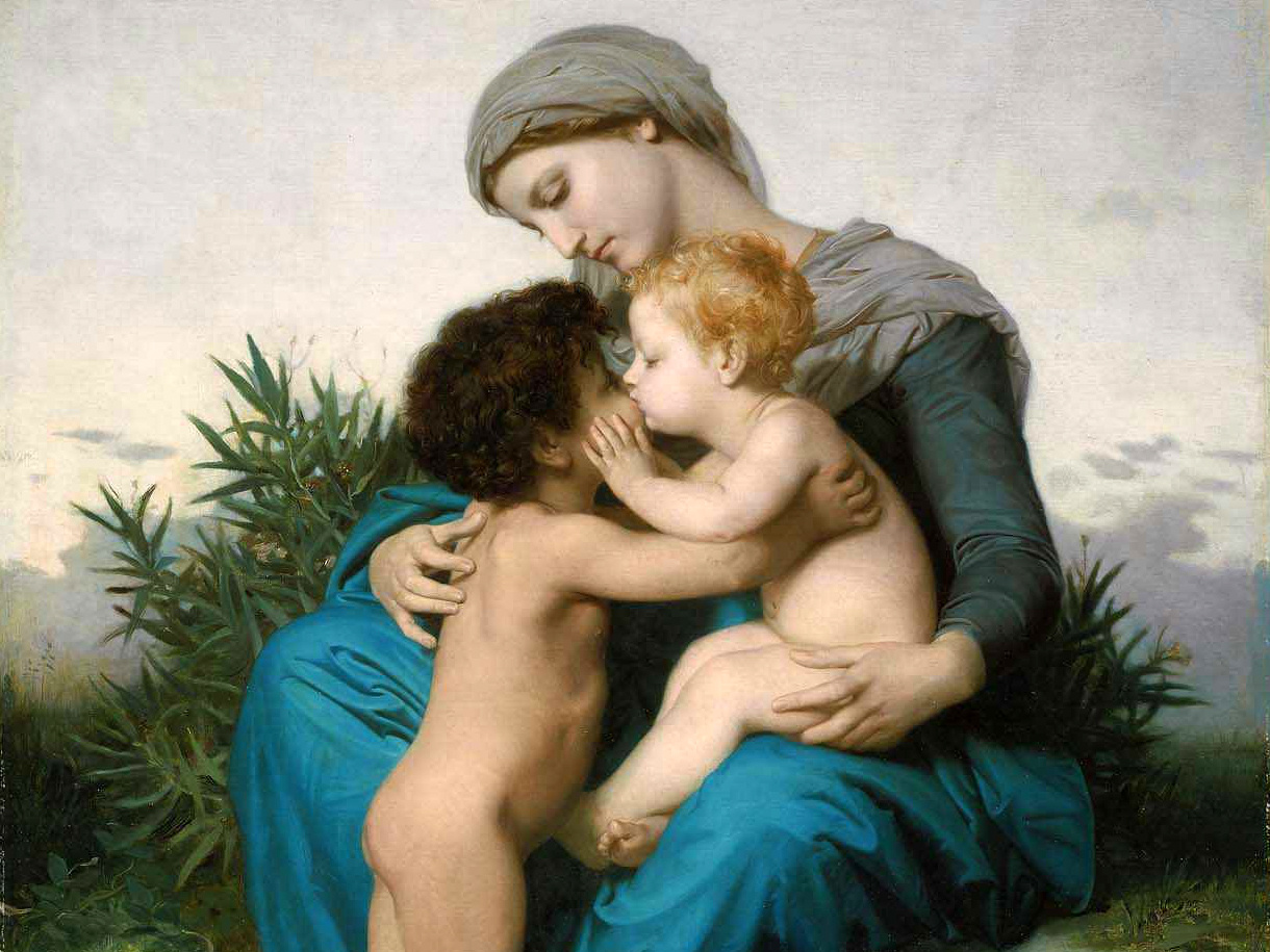 L’amour fraternel, painting by William Bouguereau 1851