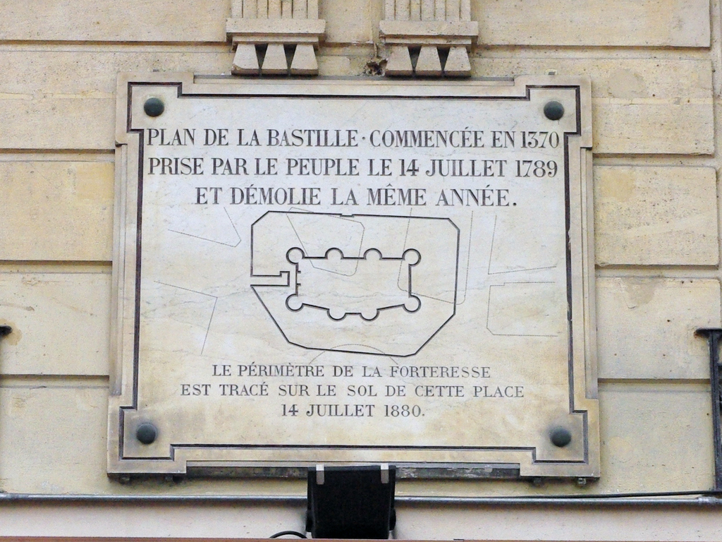 Commemorative Plaque Place de la Bastille © French Moments