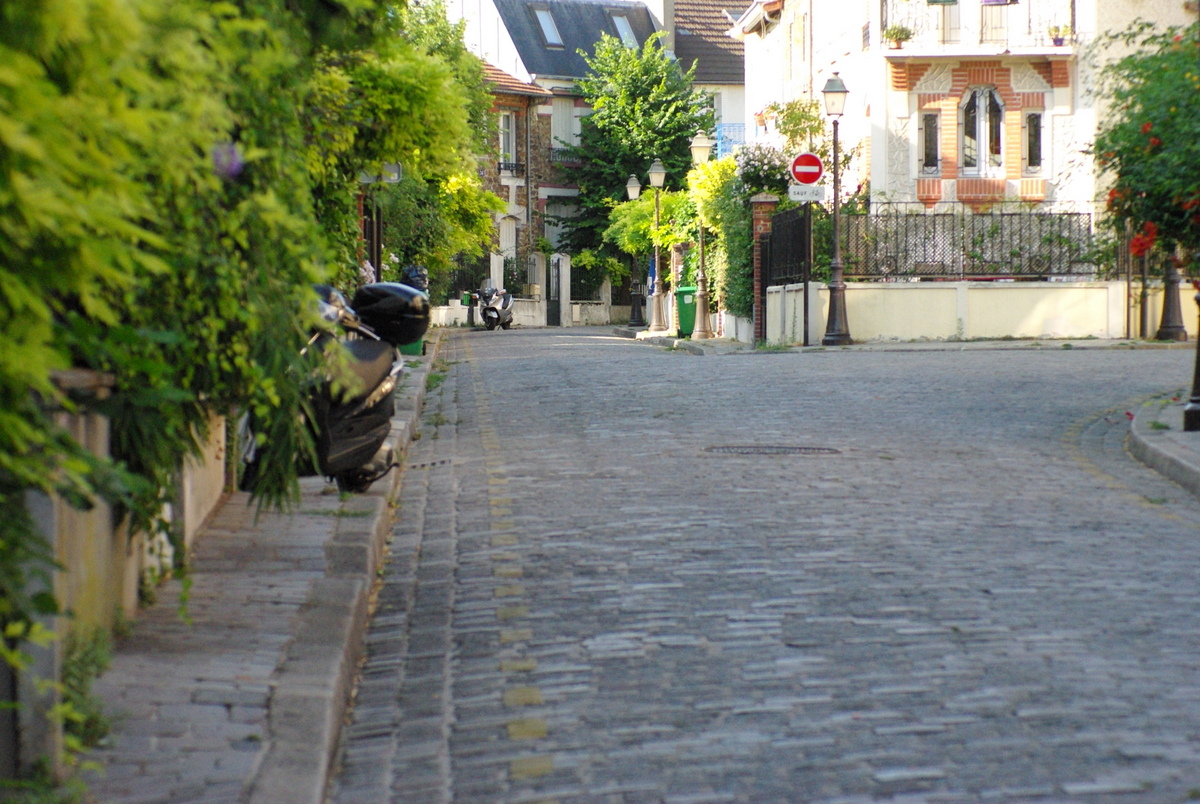 The paved street of rue Irénée Blanc © French Moments