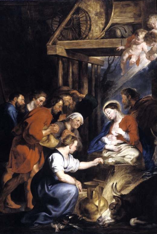 Adoration of the shepherds by Rubens