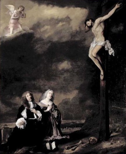 Henry Arundel and family at the cross by John Michael Wright