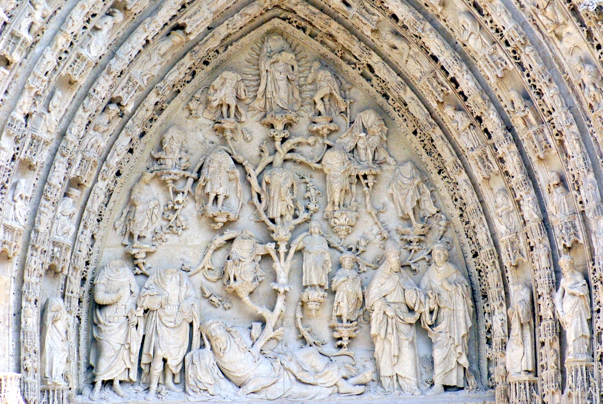 Tympanum of Portal Notre Dame Rouen Cathedral copyright French Moments