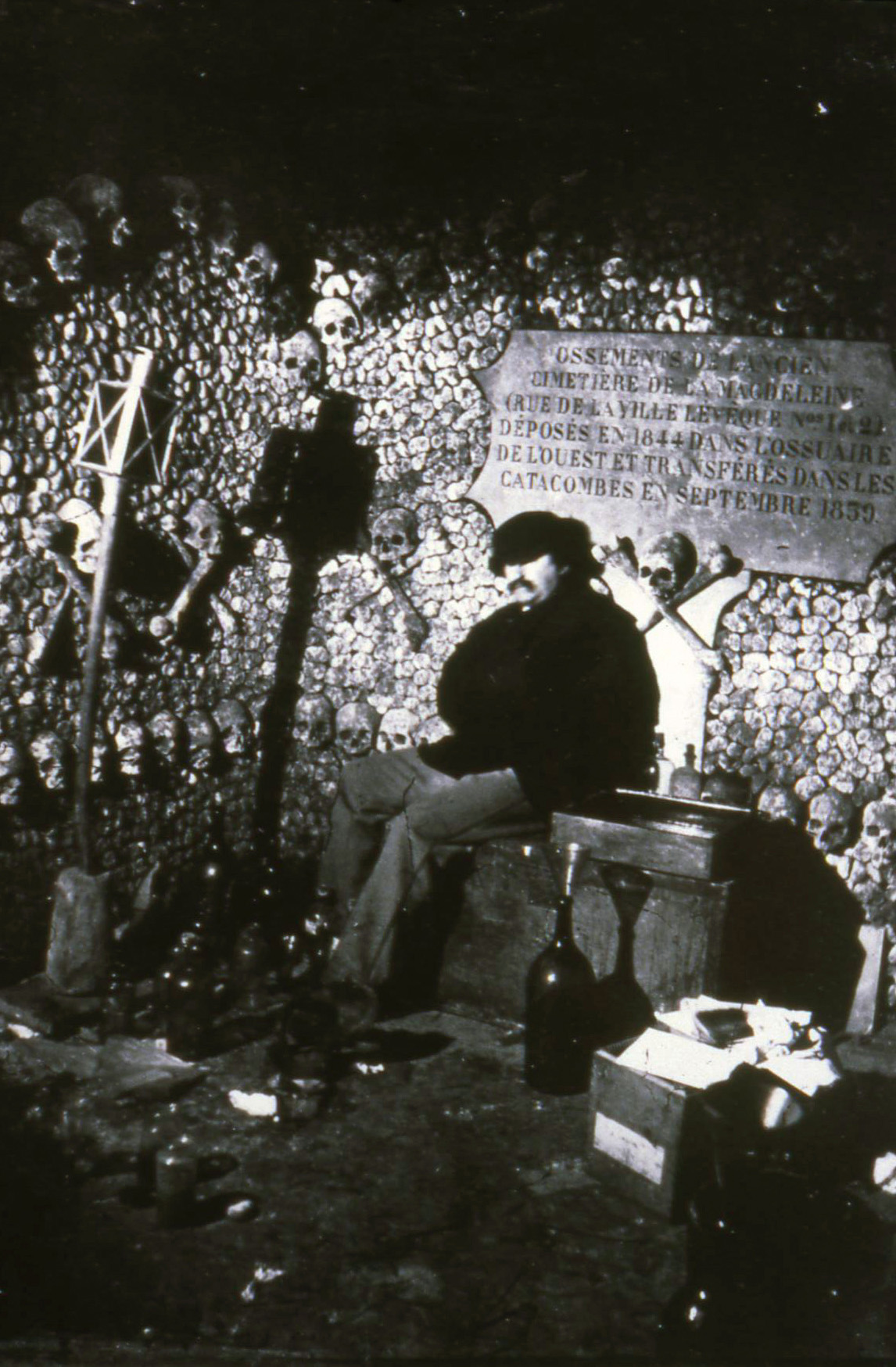 Self-portrait of Nadar in the Catacombs