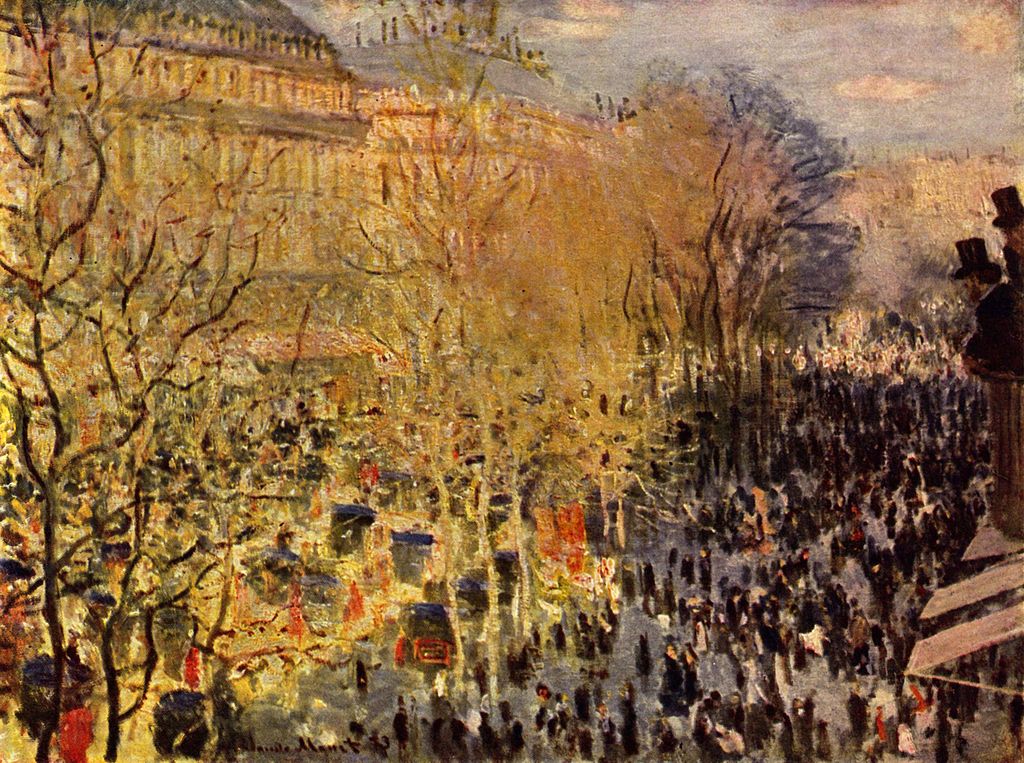 Carnaval boulevard des Capucines 1873 by Claude Monet