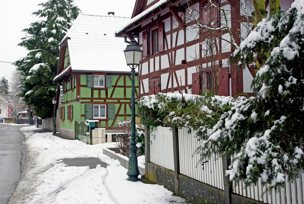Half-timbered houses in Hirsingue © French Moments