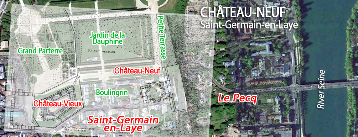 Map of Saint-Germain-en-Laye Chateau Neuf by French Moments