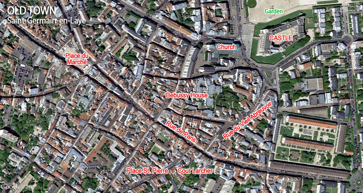 Map of Saint-Germain-en-Laye Old Town by French Moments