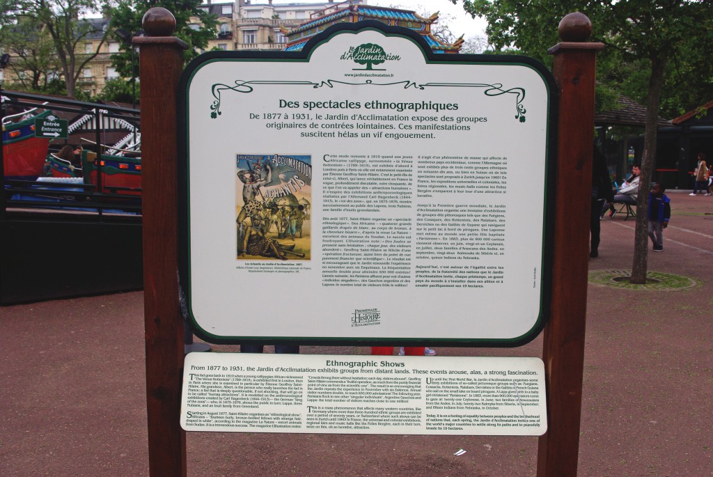 Jardin d'Acclimatation was a human zoo: Commemorative Plaque © French Moments