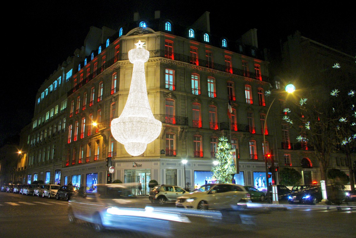 Avenue Montaigne in 8th arrondissement of Paris, France