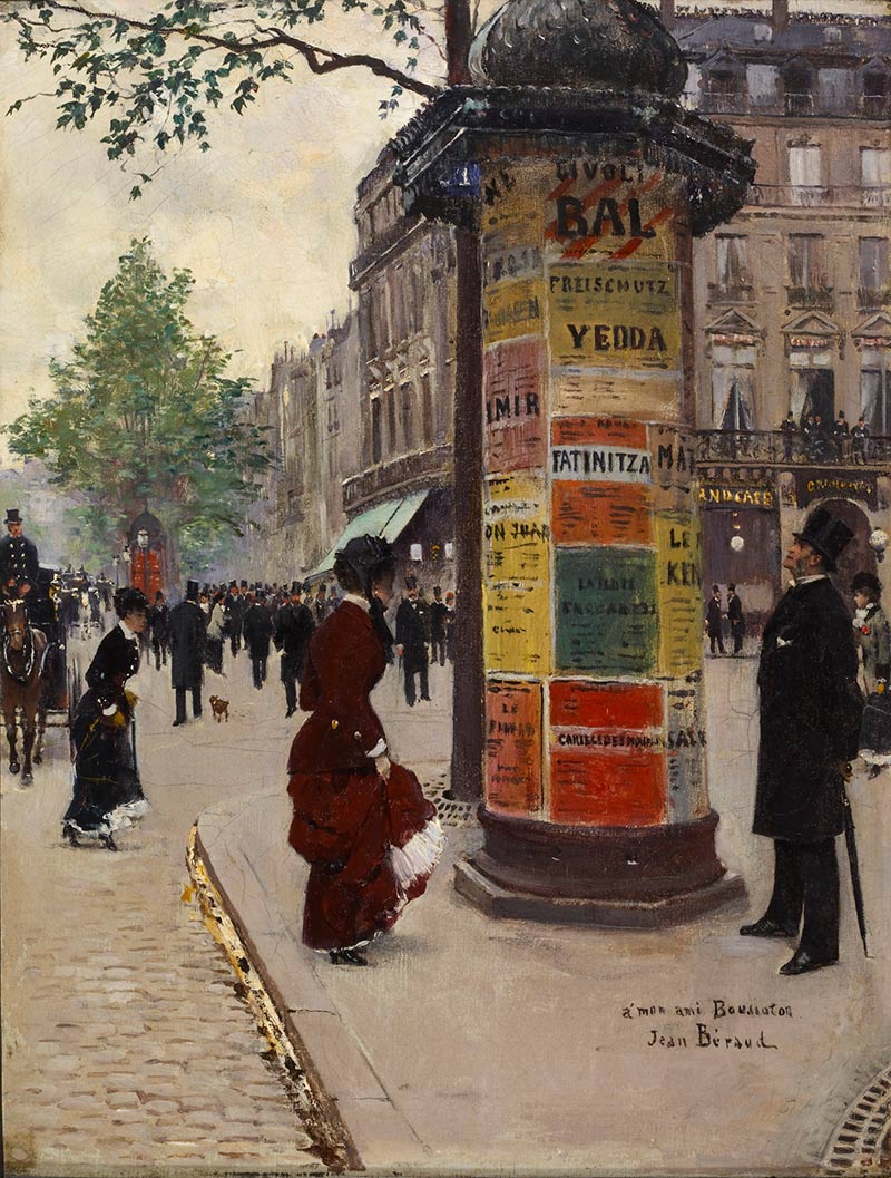 La colonne Morris, oil painting by Jean Béraud (1885)