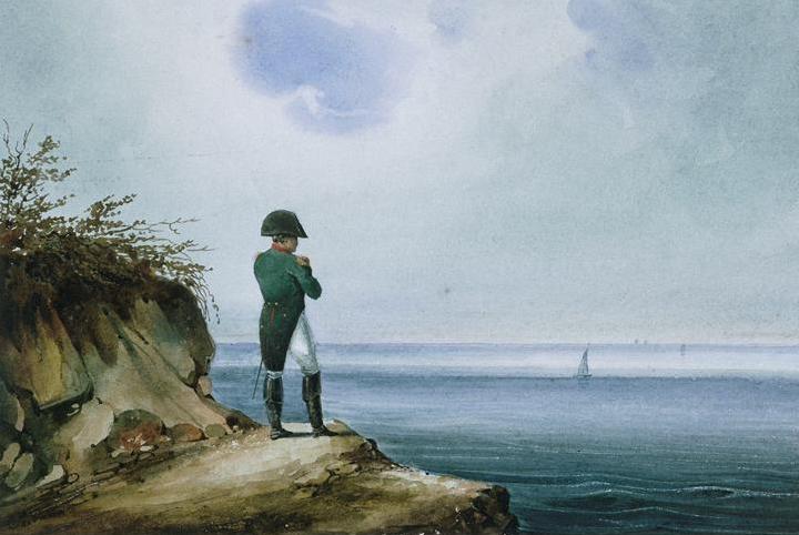 Napoleon on St. Helena, watercolor by Franz Josef Sandmann 1820