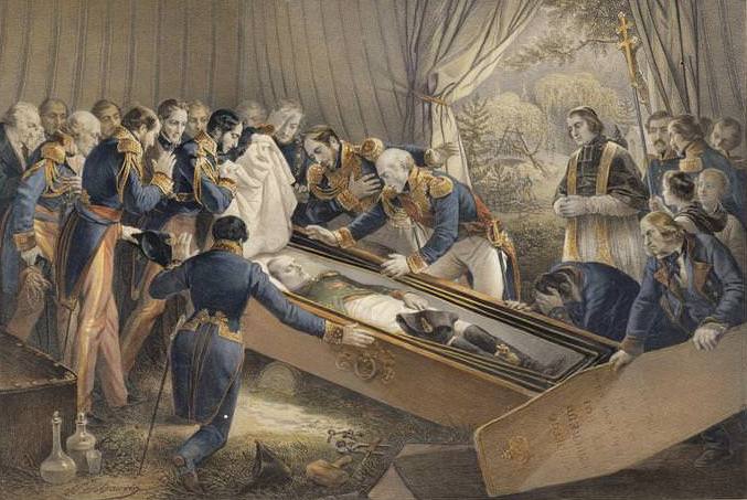 The opening of Napoleon's casket in 1840