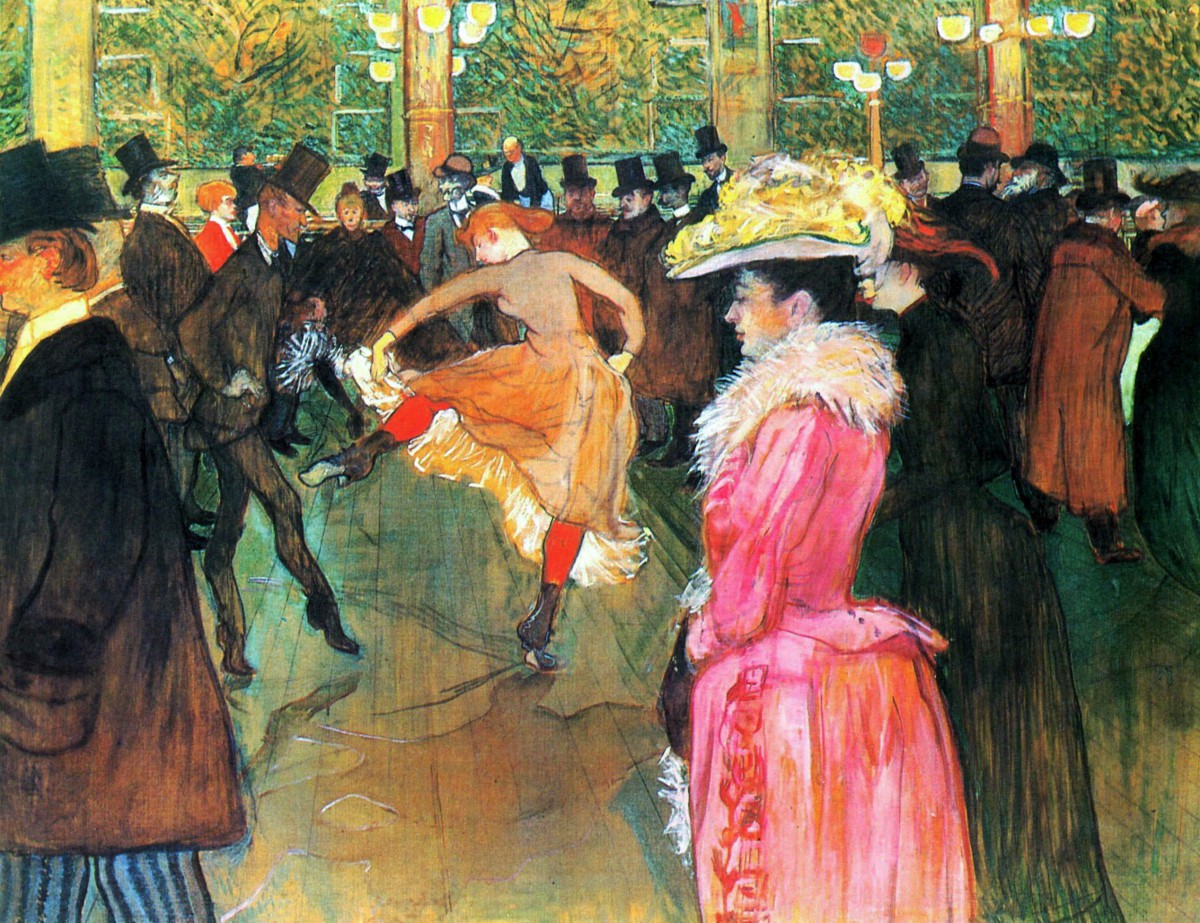 At the Moulin-Rouge. Painting by Toulouse-Lautrec (1889)