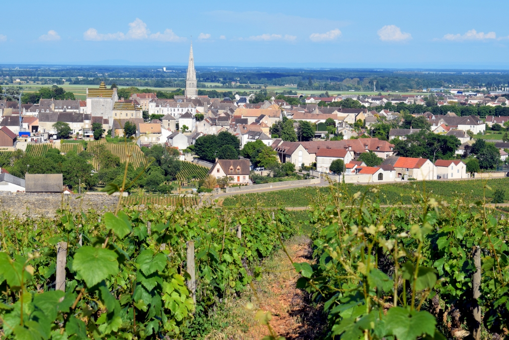 Meursault in Burgundy from the surrounding vineyards © French Moments