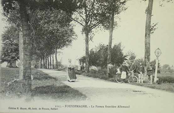 Germany in French - the former French-German border at Foussemagne near Belfort