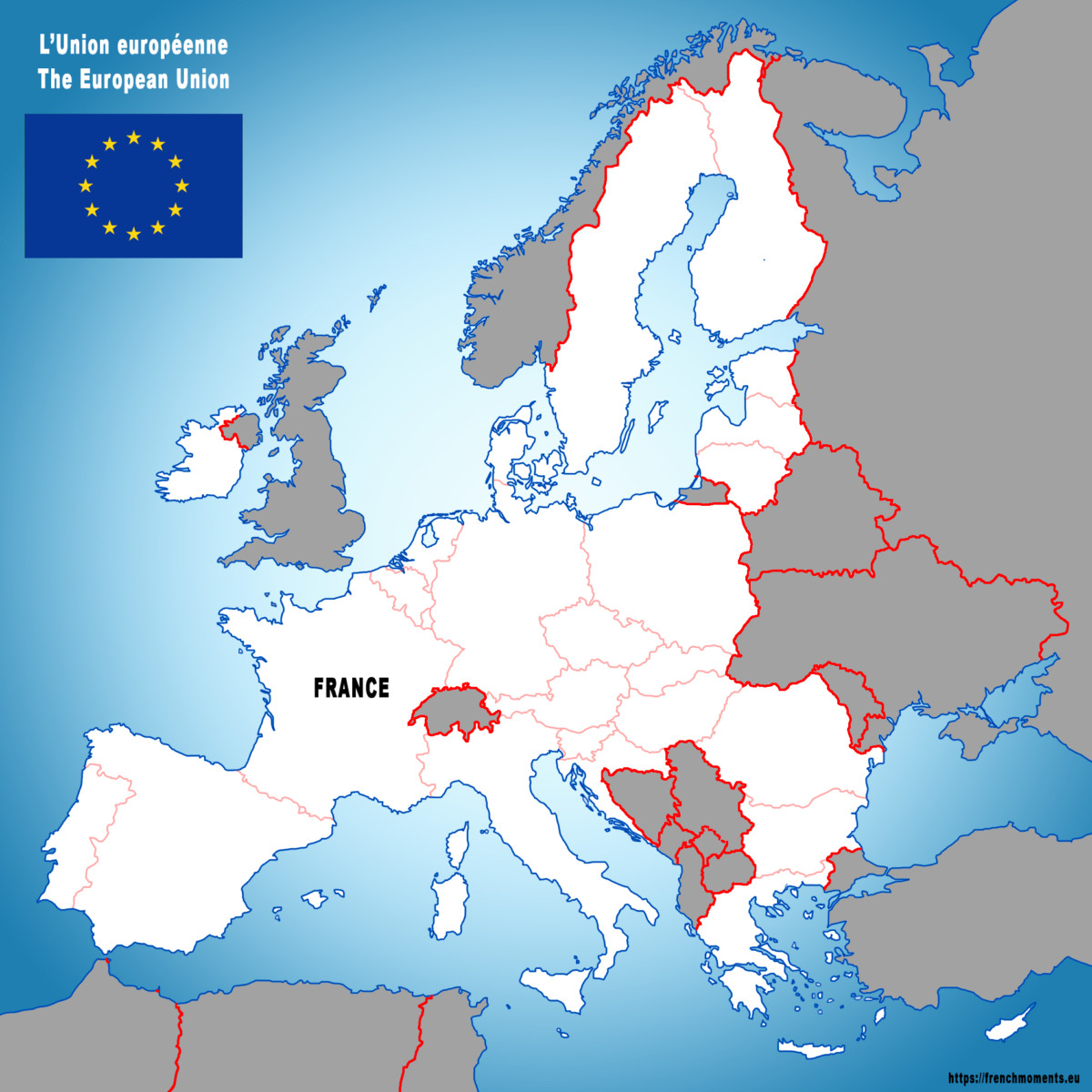 European Map with France © French Moments