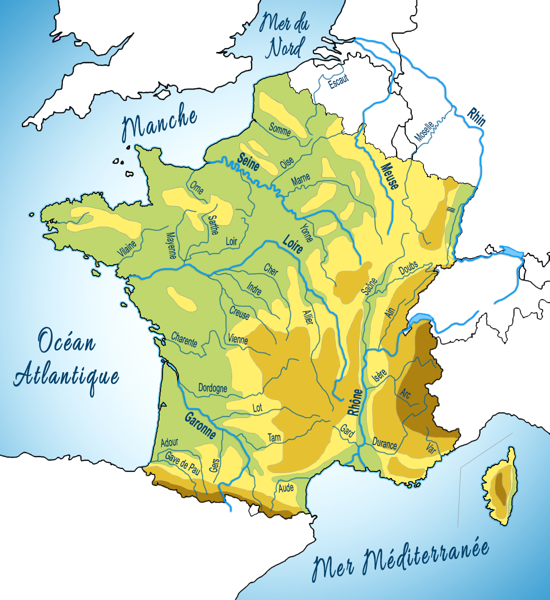 Map of the Rivers of France © French Moments