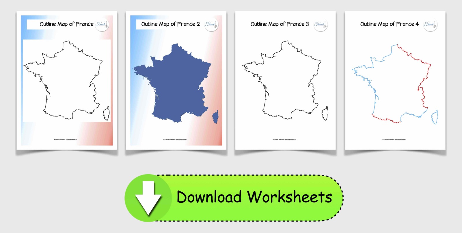 Blank Maps of France © French Moments