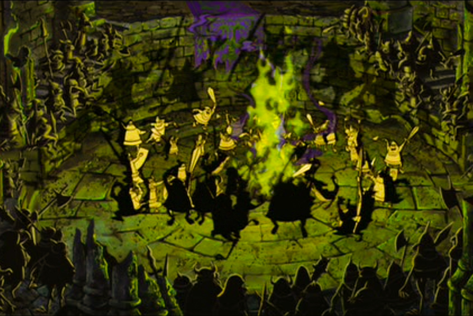 A Dance of Death around a fire © Walt Disney
