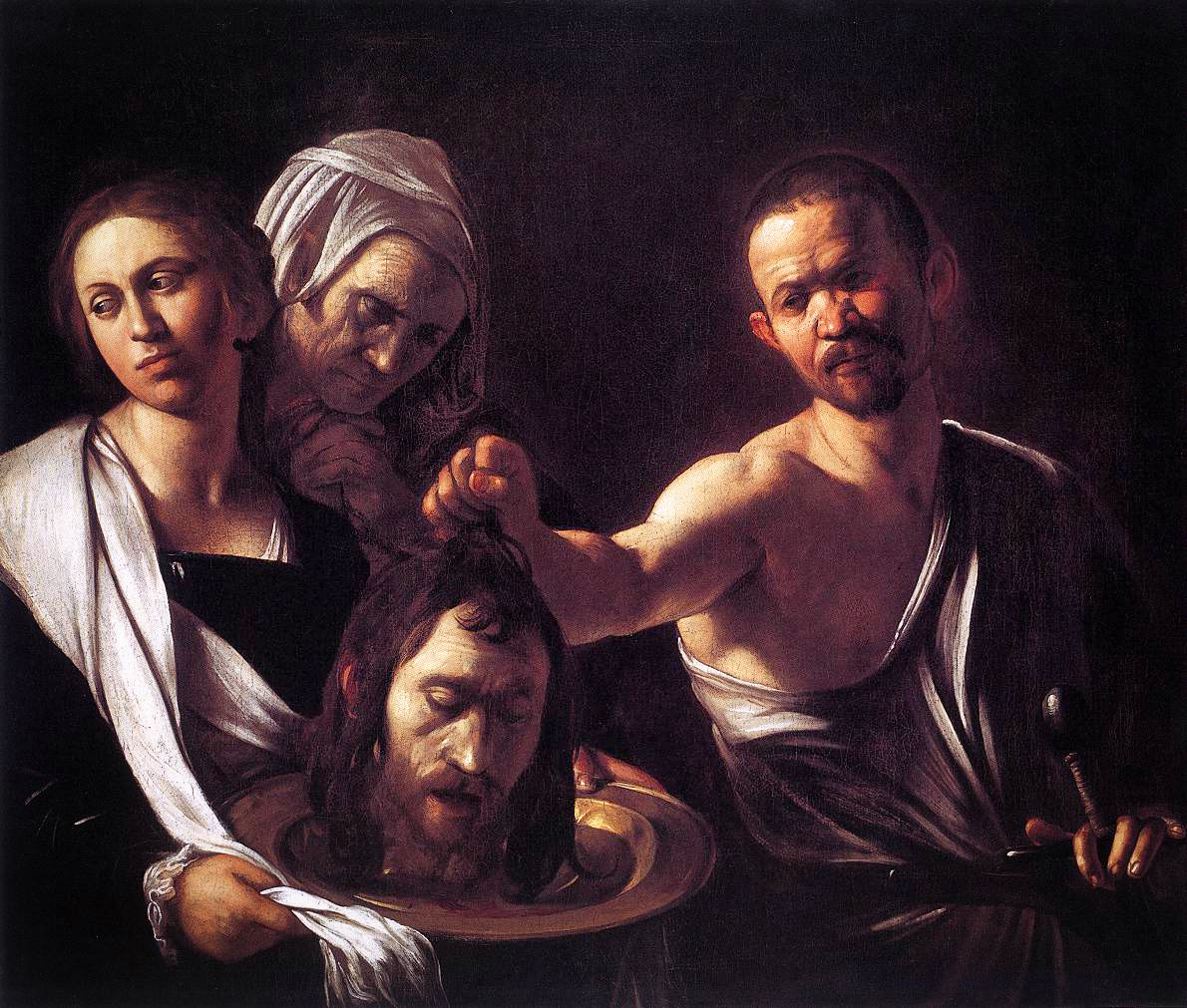 Salome with the head of St John the Baptist (1607), by Caravaggio