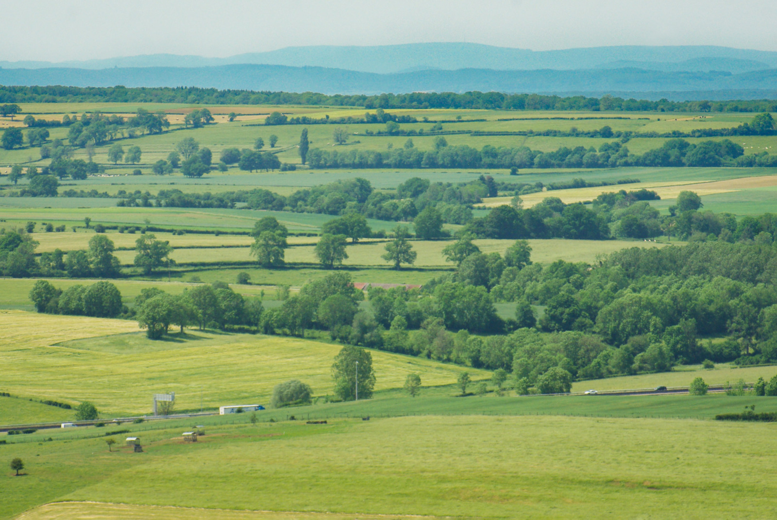 The view of the A6 and the Morvan from the viewpoint of La Croix de Mission © French Moments
