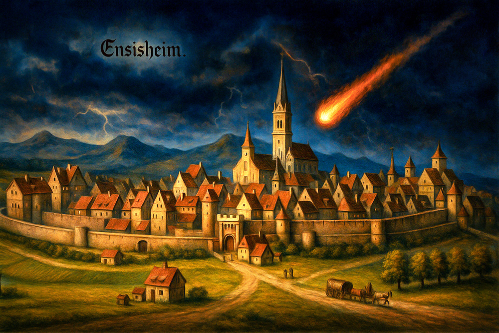 Ensisheim meteorite. Photo by Openai