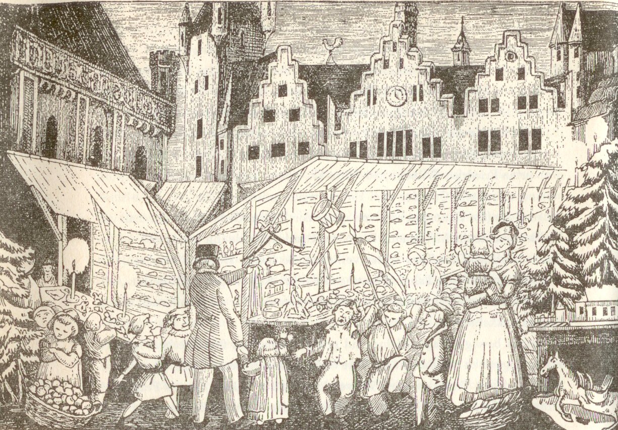 Frankfurt Weihnachtsmarkt in 1851
