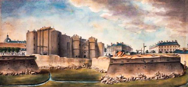 The Bastille Fortress demolished in July 1789