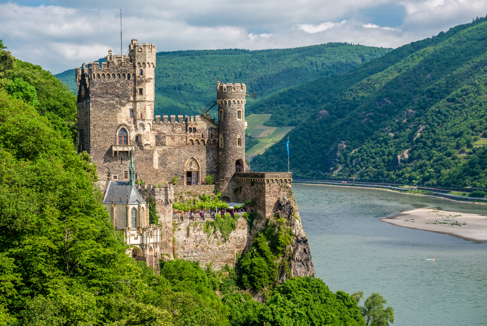 River Cruises - Rheinstein Castle at Rhine Valley by haveseen via Envato Elements