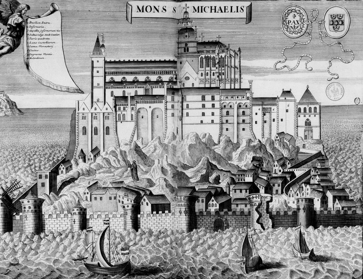 Mont Saint-Michel in the 17th C [Public Domain via Wikimedia Commons]