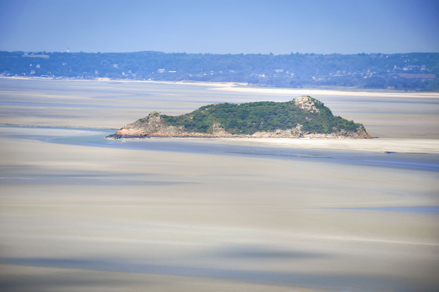 Tombelaine island from Mont-Saint-Michel Abbey © French Moments