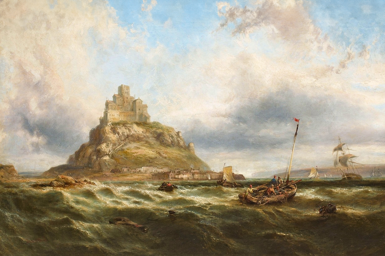 St Michael's Mount. Peinture de James Well (années 1890)