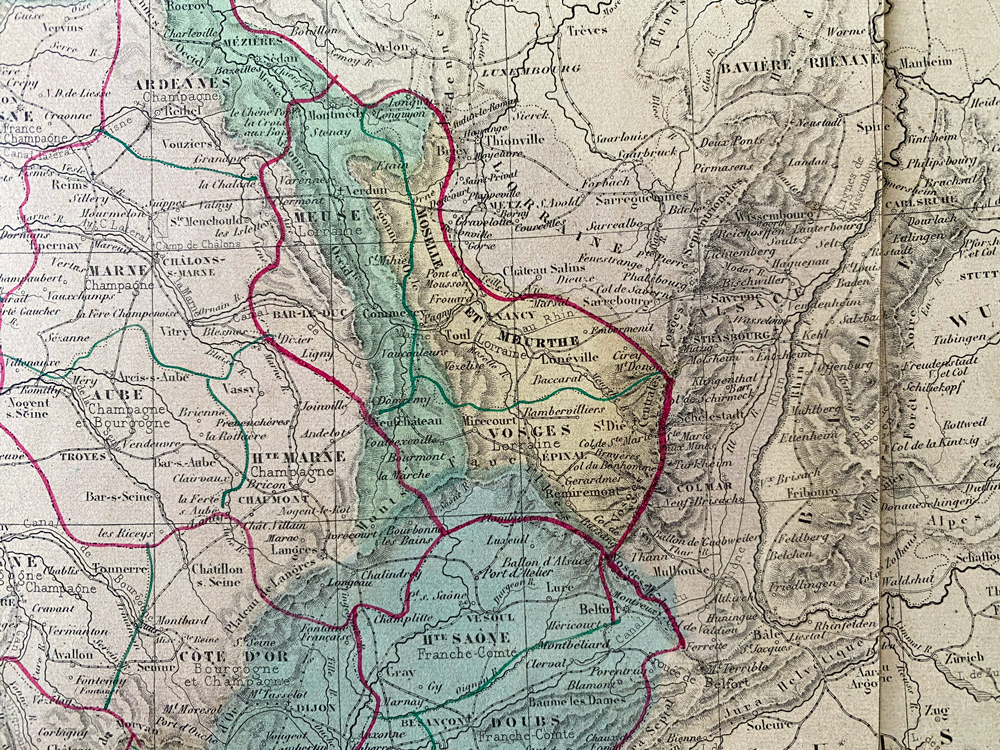 Maps of France - Alsace and Lorraine - Cartes de Léo