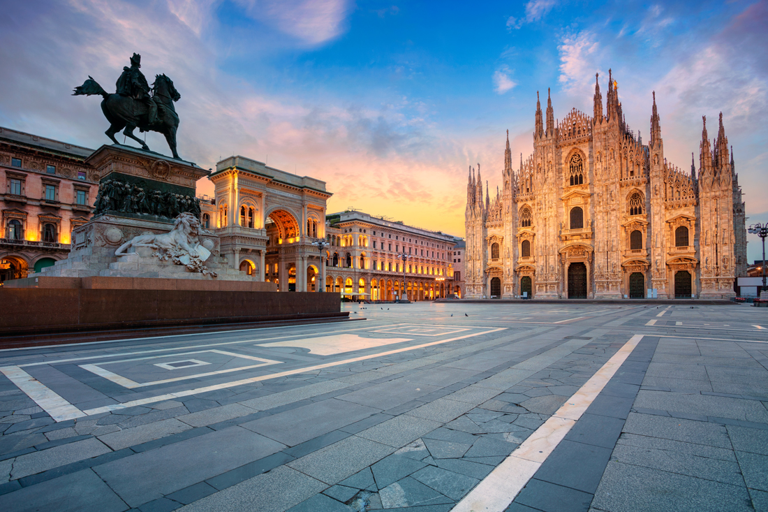 Milan to Lyon - Milano. Source: Depositphotos.com