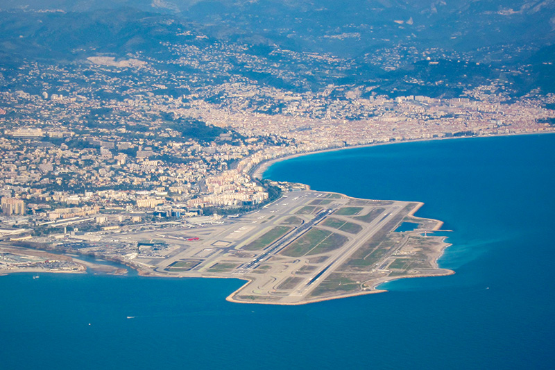 Nice Airport from above © Olivier Cleynen - licence [CC BY 4.0] from Wikimedia Commons