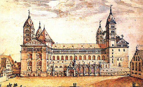 Kaiserdom of Speyer, Germany in 1610