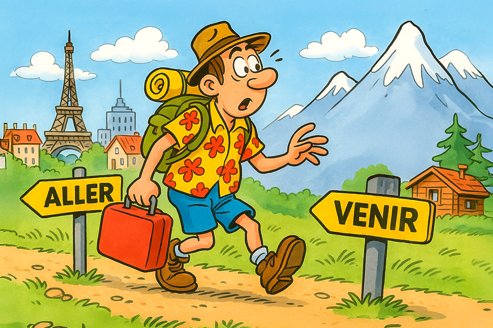 French Travel Verbs. Image by OpenAI