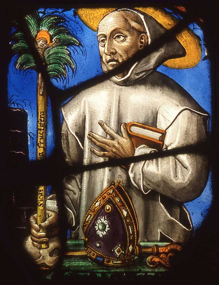 Chartreuse de Molsheim Vitrail de Saint Bruno © Société d’histoire et d’archéologie de Molsheim et environs - licence [CC BY-SA 4.0] from Wikimedia Commons