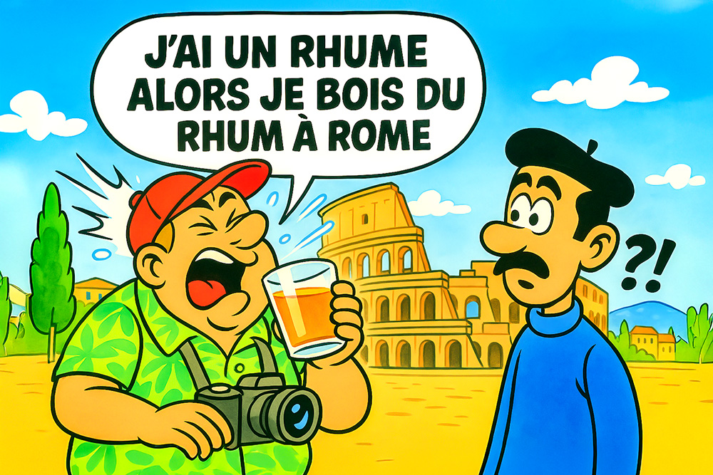 Rhume Rhum Rome. Image by OpenAI