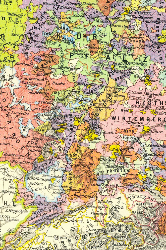 Deutchsland Map bis 1742