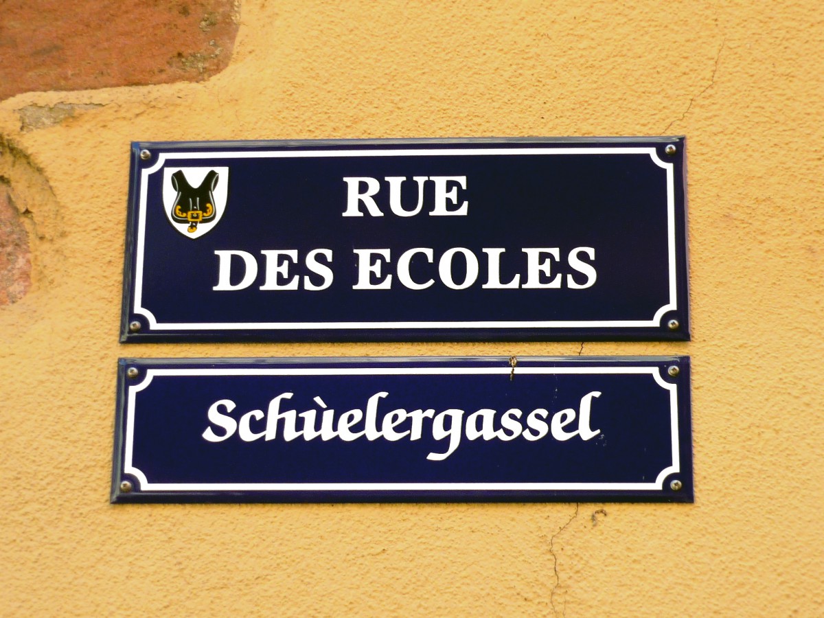 Kaysersberg street plaque © French Moments Conséquences des Traités de Westphalie sur l'Alsace