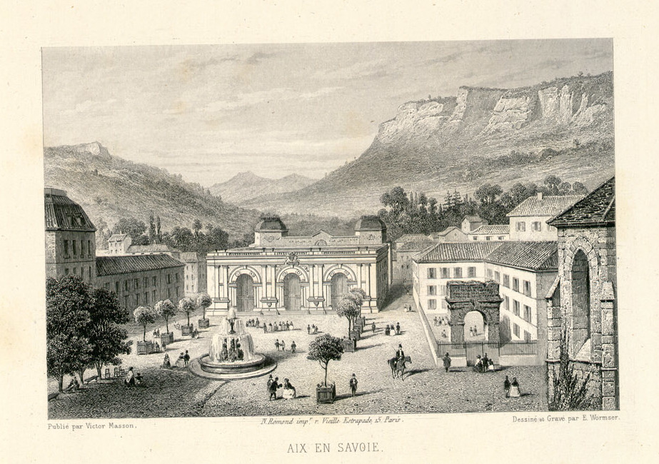 Aix-en-Savoie 1862. Image Public Domain via Wikimedia Commons