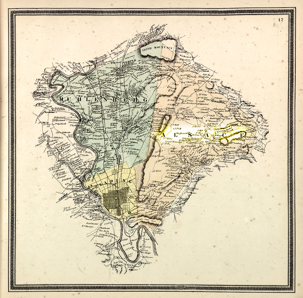 Township map of Berks County Pennsylvania